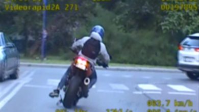 Kawasaki kontra radiowóz. Pościg za motocyklistą w Tarnowskich Górach [WIDEO]. Fot. Śląska Policja