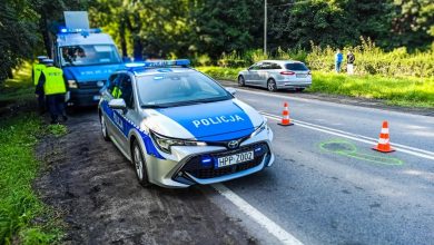 Potrącenie rowerzysty w Zabrzu. Policjanci wyjaśniają jak doszło do groźnego wypadku (fot.policja)