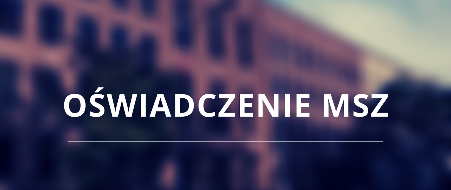 Oświadczenie MSZ RP w związku z przyjęciem przez UE sankcji wobec Rosji (fot.MSZ)
