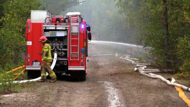 150 strażaków, 50 pojazdów, hektary płonącego lasu w Jaworznie. Na szczęście to tylko ćwiczenia