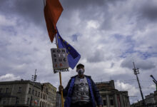 Dziś protest na katowickim rynku. „Szlaban dla PiS, my zostajemy w UE!” Fot. arch. TVS