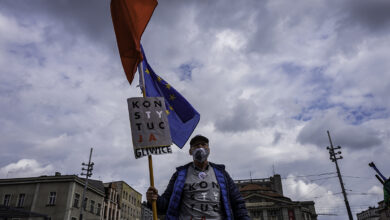 Dziś protest na katowickim rynku. „Szlaban dla PiS, my zostajemy w UE!” Fot. arch. TVS