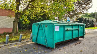 Kontenery na odpady zielone w Pszczynie. Pojawiają się co roku jesienią (fot.UM Pszczyna)