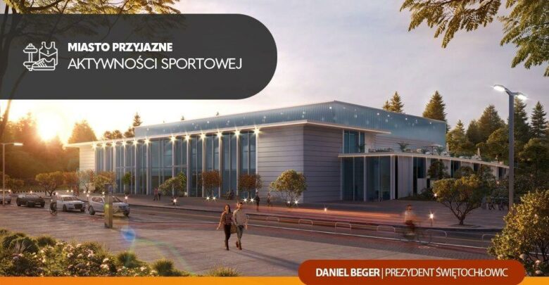 Prezydent Beger zaprezentował projekt nowej hali sportowej, która powstanie na Skałce (fot. FB Daniel Beger / swiony.pl}