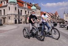 Stacje rowerowe wyposażone zostały w rowery standardowe, rowerki dziecięce oraz trójkołowce. [fot. UM Pszczyna]