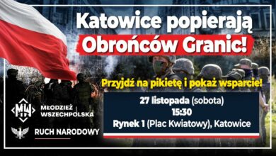 Będzie manifestacja poparcia dla mundurowych. Ruch Narodowy i Młodzież Wszechpolska wybierają się do Katowic (fot.mat.pras.organizatora)