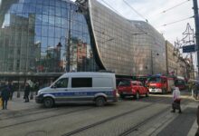 Katowice: Kolizja tramwajów pod Galerią Katowicką. Ruch został wstrzymany (fot.Krzysztof Wilczewski)