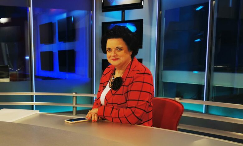 Barbara Dziuk w studiu TVS