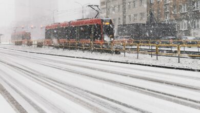 Burza śnieżna w Katowicach 17.01