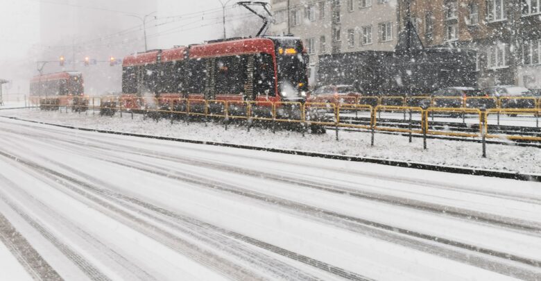 Burza śnieżna w Katowicach 17.01