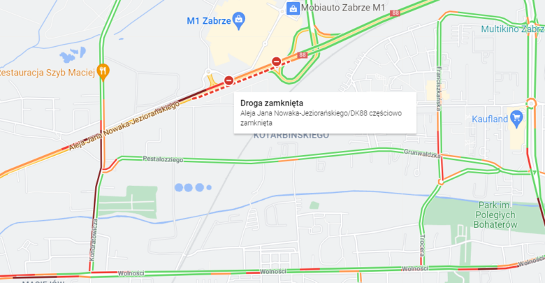 Śmiertelny wypadek w Zabrzu. (mapy google)
