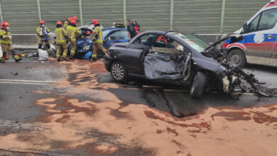 Wypadek w Zabrzu. f. PSP Zabrze