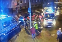 Gliwice: Wjechała w rodzinę przedchodzącą przez pasy [WIDEO] Miała zamarzniętą szybę (fot.Śląska Policja)