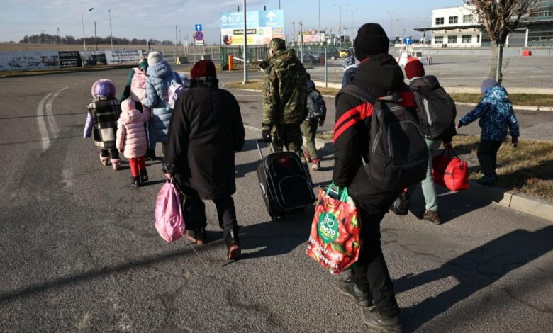 Ukraińskie dzieci i ich opiekunowie, którym udało się uciec z terenu działań wojennych znajdują schronienie w Polsce. [fot. MSWiA]