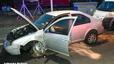 Przeciął rondo na samej feldze. Miał 3 promile (fot.Policja Lubuska)