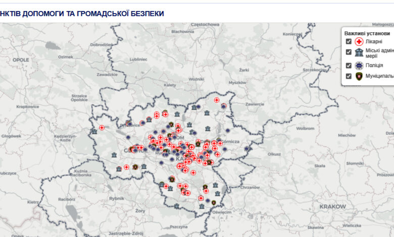 Metropolia utworzyła mapę o skali pomocy obywatelom Ukrainy. Fot. GZM