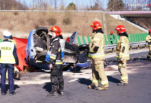 Śmiertelny wypadek na S52 pod Cieszynem. Nissan micra jechał pod prąd. F. Policja w Cieszynie