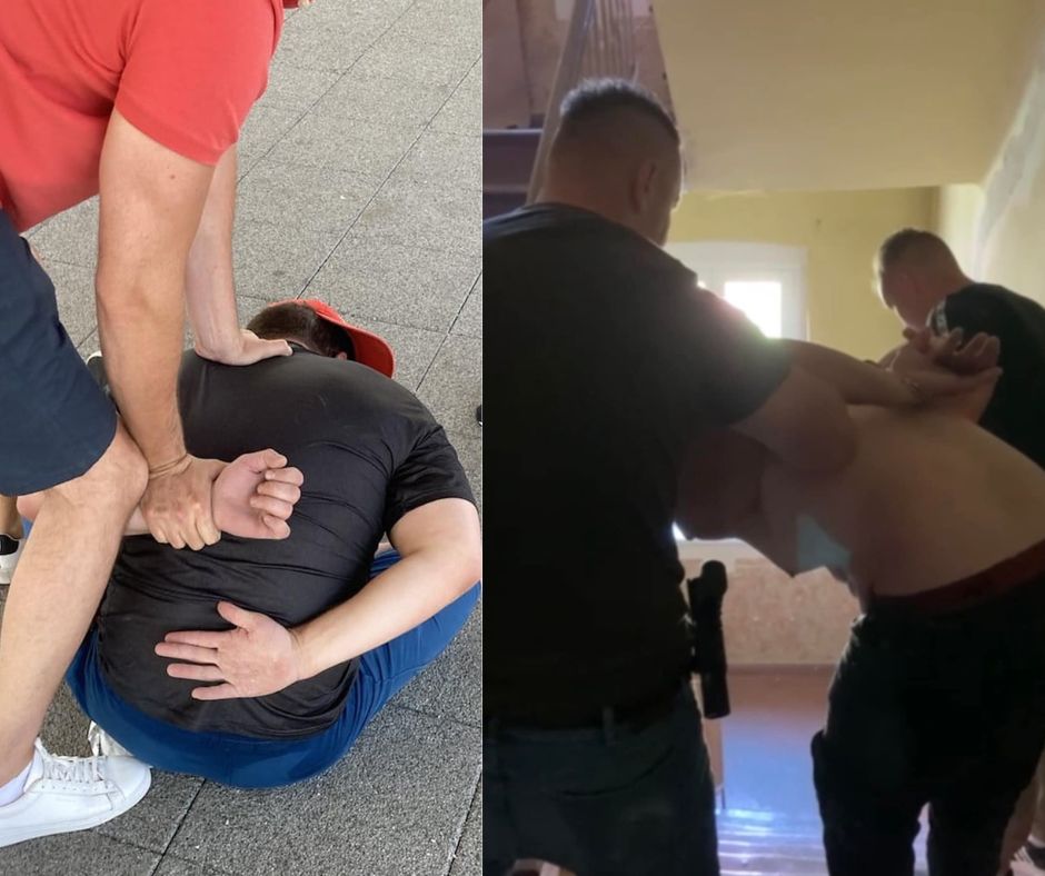 Zatrzymane osoby to mężczyźni w wieku 28 i 31 lat. Obaj mają usłyszeć zarzuty. [fot. KWP w Katowicach]