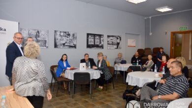 Delegacja Światowego Związku Żydów Zagłębia w Muzeum Miejskim "Sztygarka" w Dąbrowie Górniczej. [fot. UM Dąbrowa Górnicza]