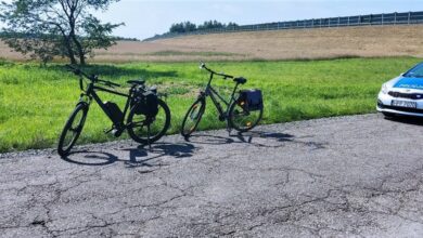 Wypadek dwóch rowerzystów w Pszczynie. Jeden był pijany. Fot. KMP Pszczyna