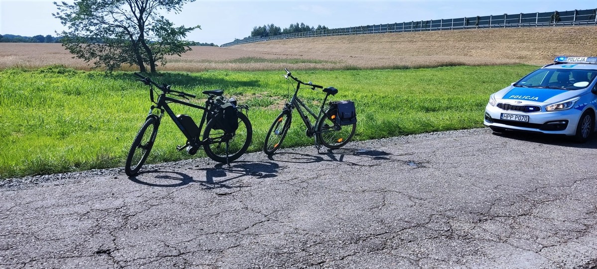 Wypadek dwóch rowerzystów w Pszczynie. Jeden był pijany. Fot. KMP Pszczyna