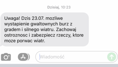 Uwaga! Idą burze z gradem. Są alerty RCB