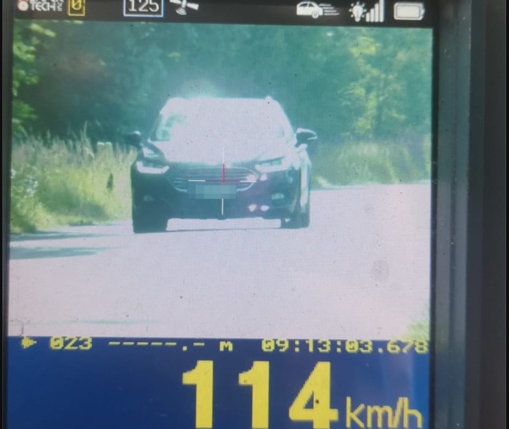 Mandat za prędkość. Policja kontrola Tarnowskie Góry