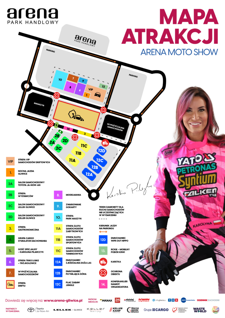 Mapa atrakcji - Arena Moto Show w Parku Handlowym Arena (fot. mat. prasowe)