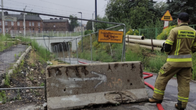 Zalany tunel w Dąbrowie Górniczej. [fot. UM w Dąbrowie Górniczej]