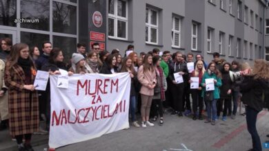 protest nauczycieli i podwyżki