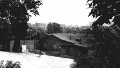 Budynków po dawnym Rosengarten i Obozie Pracy w Mysłowicach już nie ma. Zostały zburzone w latach 90-tych. [fot. archiwum Mysłowic]