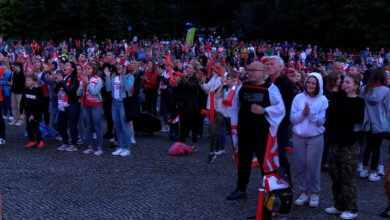 Tłumy dopingowały Polskę w strefie kibica w Katowicach [WIDEO]