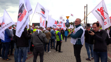 Protest Solidarności w obronie związkowca [WIDEO]