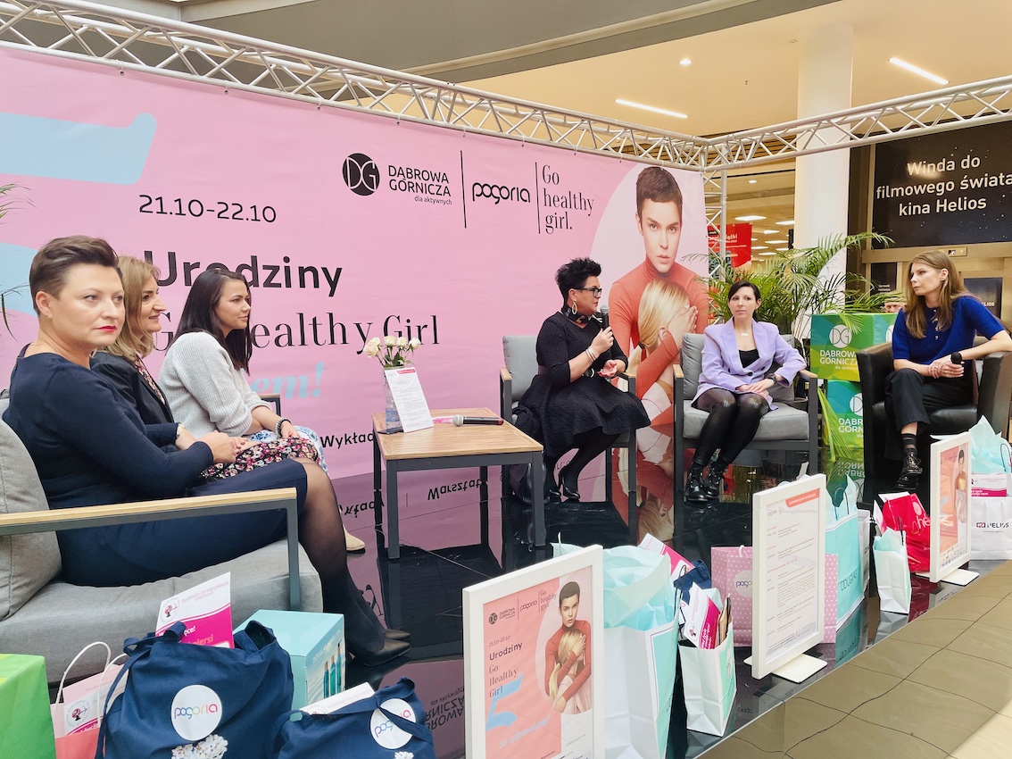 Go Healthy Girl z wykładami i panelami w centrum handlowym Pogoria w Dąbrowie Górniczej. [fot. UM w Dąbrowie Górniczej]