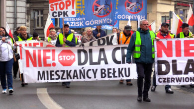 „Nie dla CPK”. Protest w Katowicach [WIDEO]
