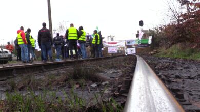 Związkowcy z ZG Janina protestują. Czego dotyczą postulaty?/fot.TVS