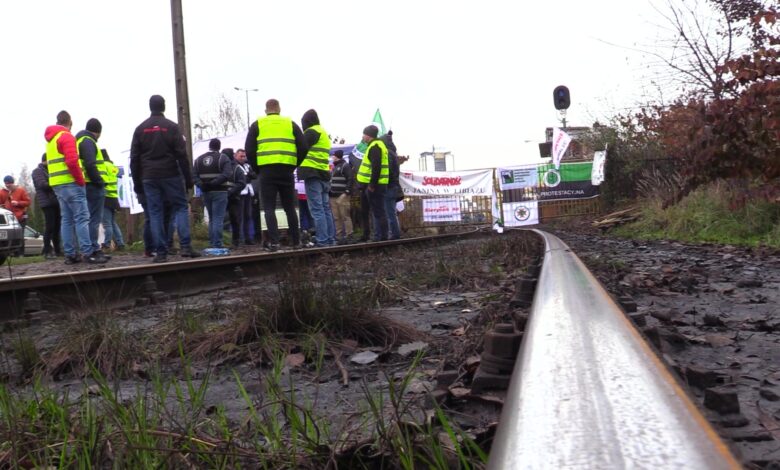 Związkowcy z ZG Janina protestują. Czego dotyczą postulaty?/fot.TVS