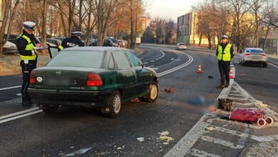 Śmiertelny wypadek na Witosa w Katowicach/fot.Śląska Policja