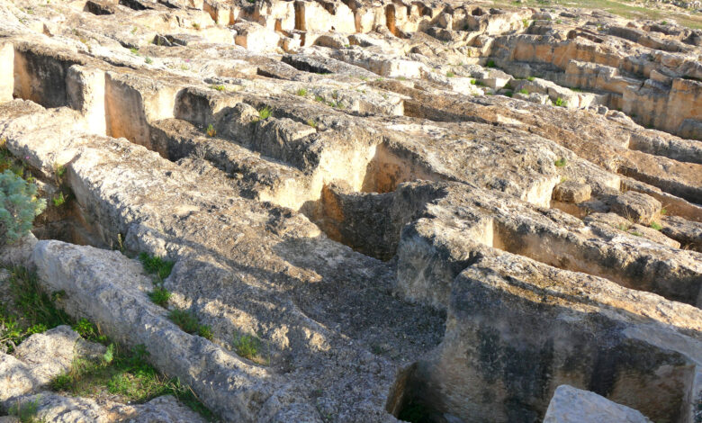 Fragment starożytnego cmentarza 