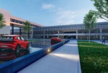 Tak ma wyglądać fabryka Izery w Jaworznie. Są wizualizacje. Fot. ElectroMobility Poland