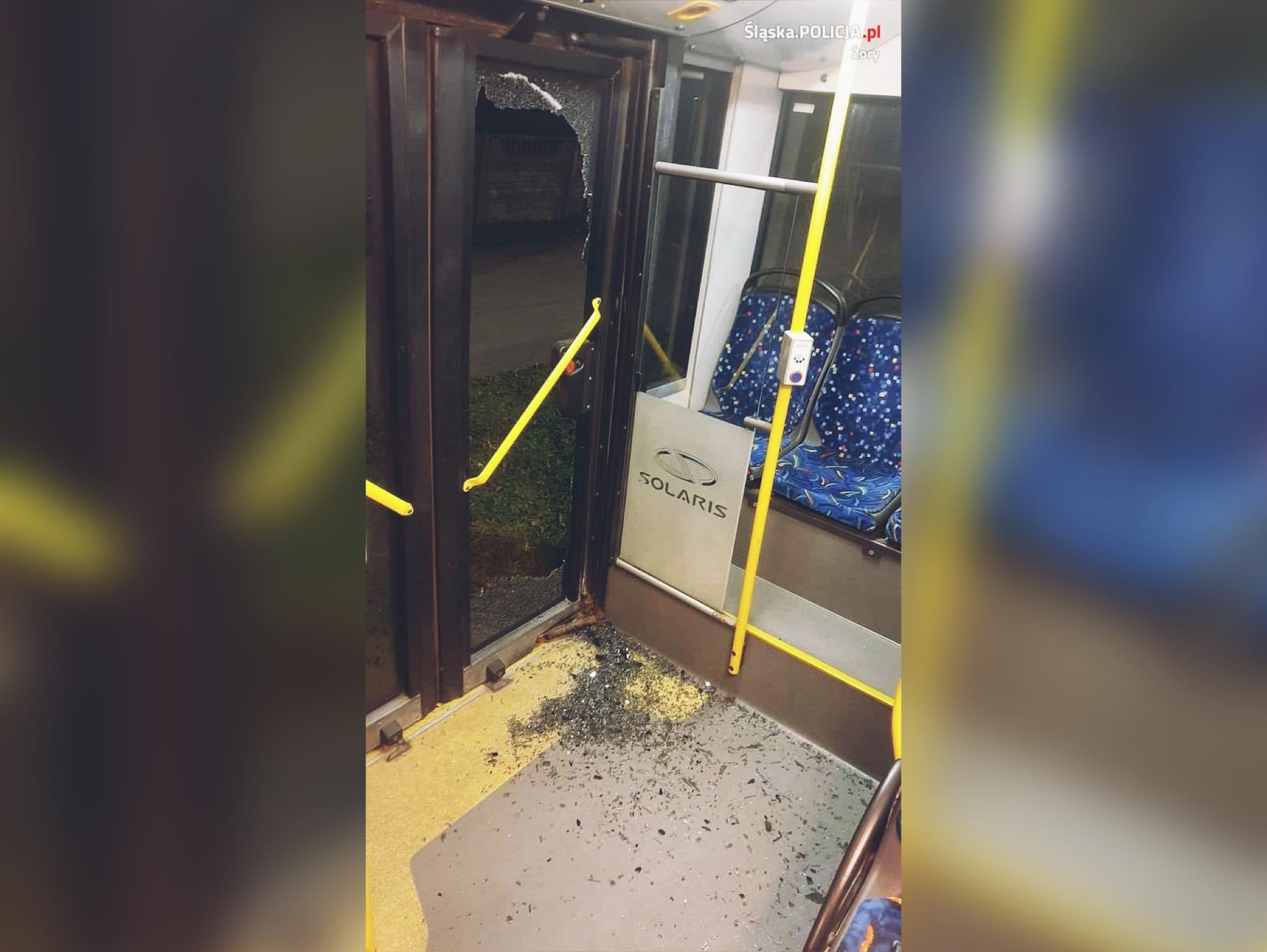 Zdemolował autobus, bo nie podobała mu się godzina odjazdu/fot.KMP Żory