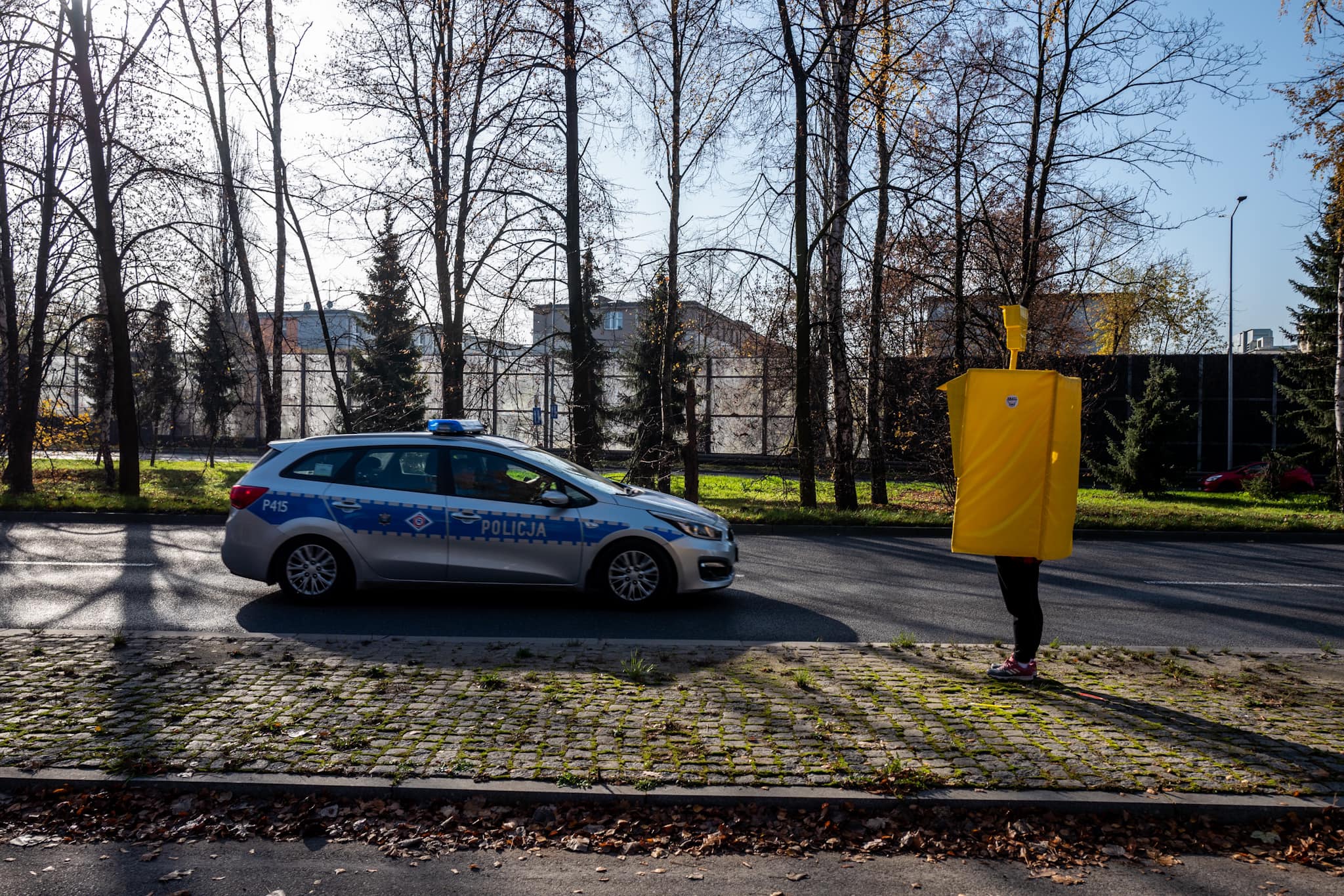 W ramach WOŚP można kupić... przebranie za fotoradar. Fot. Paweł Jędrusik