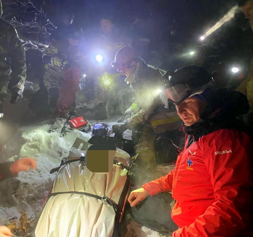 Turysta znaleziony w potoku. Akcja ratunkowa w rejonie Czantorii/fot.OSP Mnich