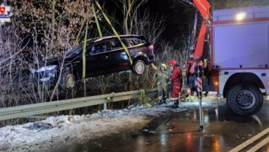 Kierowca forda wjechał do rzeki. Był kompletnie pijany/fot.Policja Lubelska