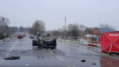 Dachowanie. Kierowca i pasażer volkswagena nie żyją/fot.Policja Lubelska