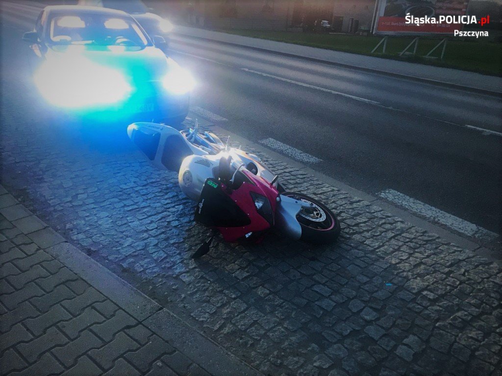 205 punktów karnych dla motocyklisty z Katowic/fot.Śląska Policja