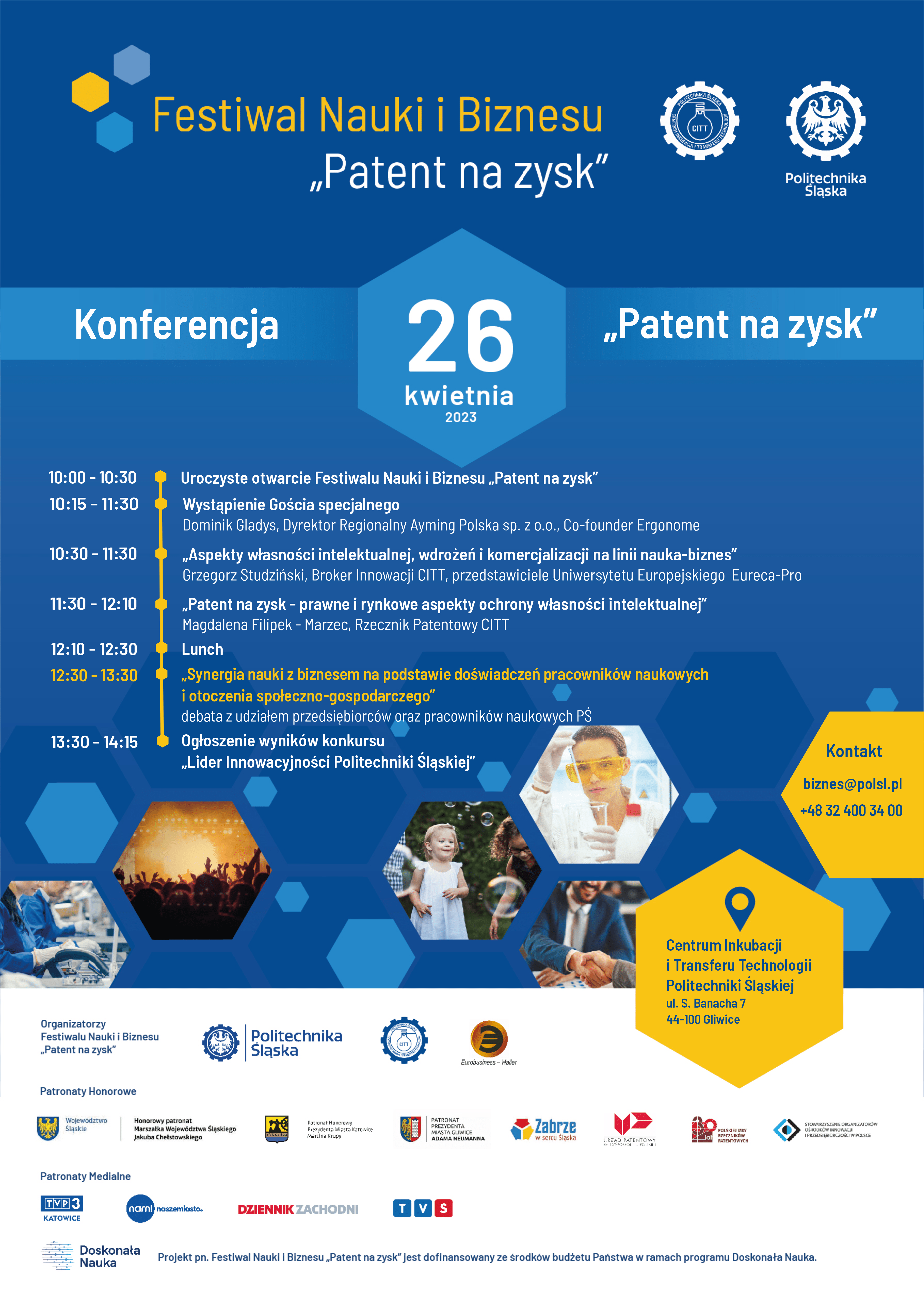 Festiwal Nauki i Biznesu „Patent na zysk”