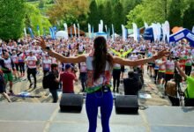 Rozgrzewka przed 20 Biegiem po Nowe Życie Wisła 2022 (fot. mat. prasowe)