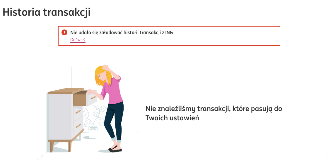 ING Bank Śląski. System nie działa