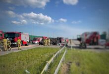 Wypadek na A1 w Częstochowie. Wszyscy ranni byli pijani/fot.Śląska Policja/fb